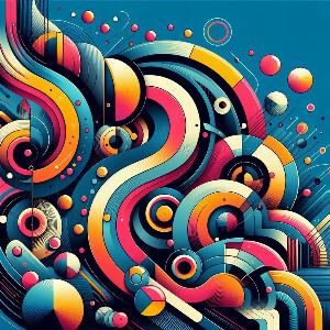 colorful abstract art poster with geometric shapes (41)